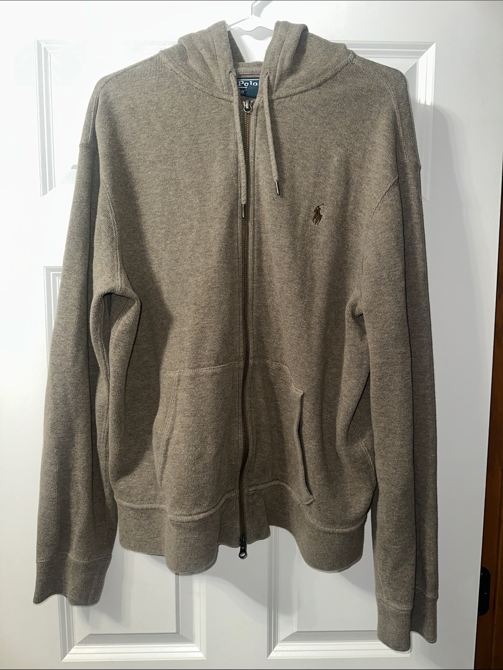 Polo by Ralph Lauren Men's Zip-Up Hoodie in Brown